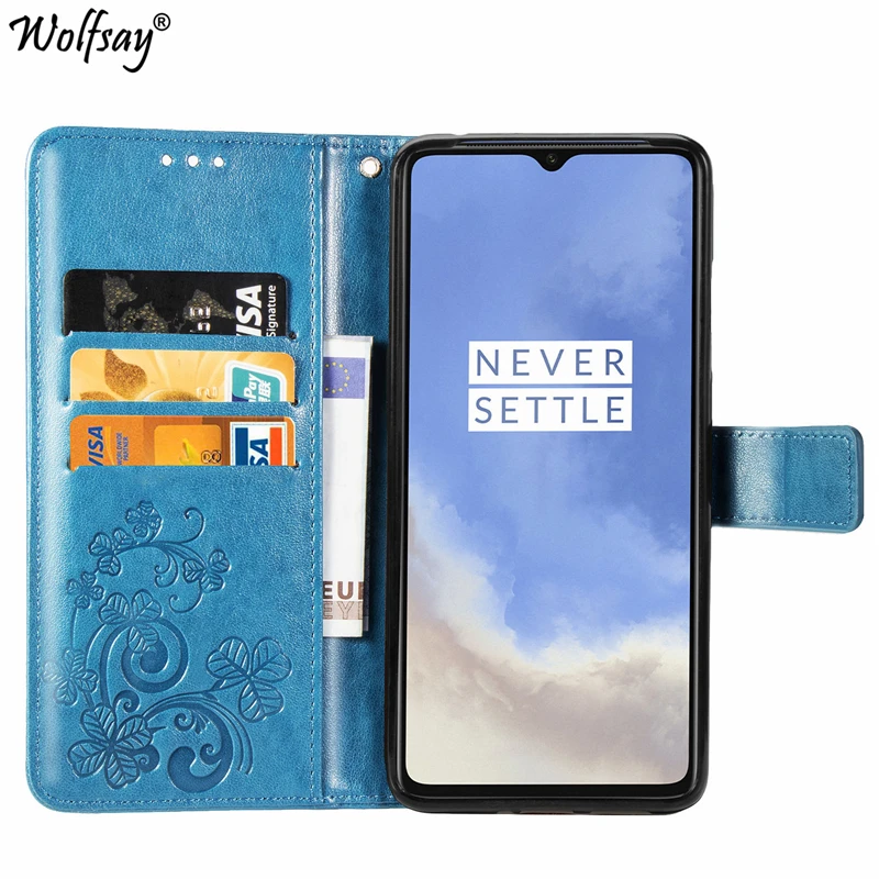 Wolfsay для Fundas OnePlus 7 T Чехол Флип из искусственной кожи чехол s OnePlus 7 T 1+ 7 T чехол для OnePlus 7 T кошелек чехол с отделениями для карт сумки