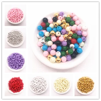 

Wholesale 6/8/10/12mm Plastic Beads Smooth Round Loose Spacer Beads Crafts Decoration For Bracelets Necklaces Jewelry Making