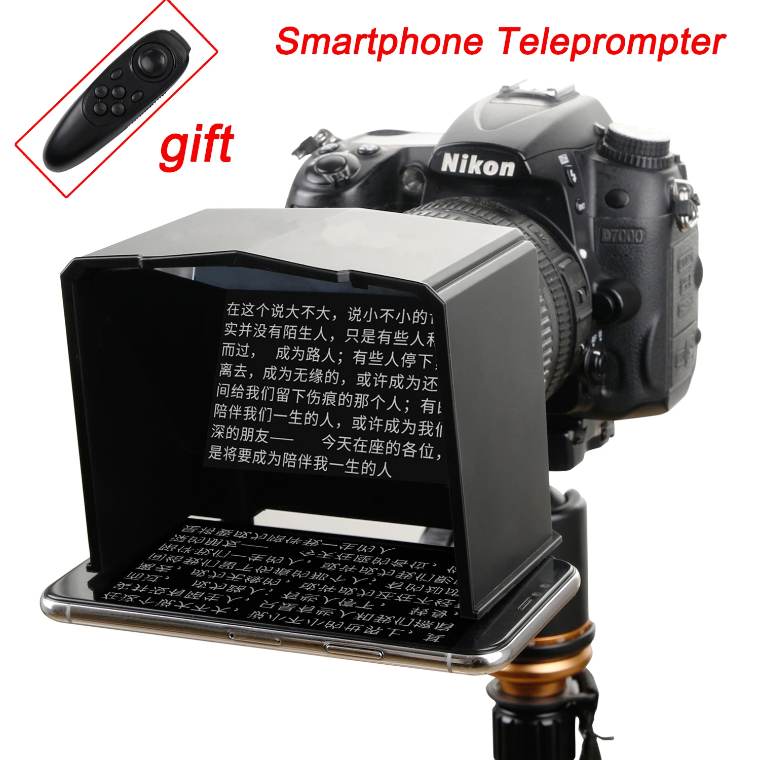 Смартфон Teleprompter для камеры Canon Nikon Sony DSLR фотостудия интервью на Youtube видео Prompter