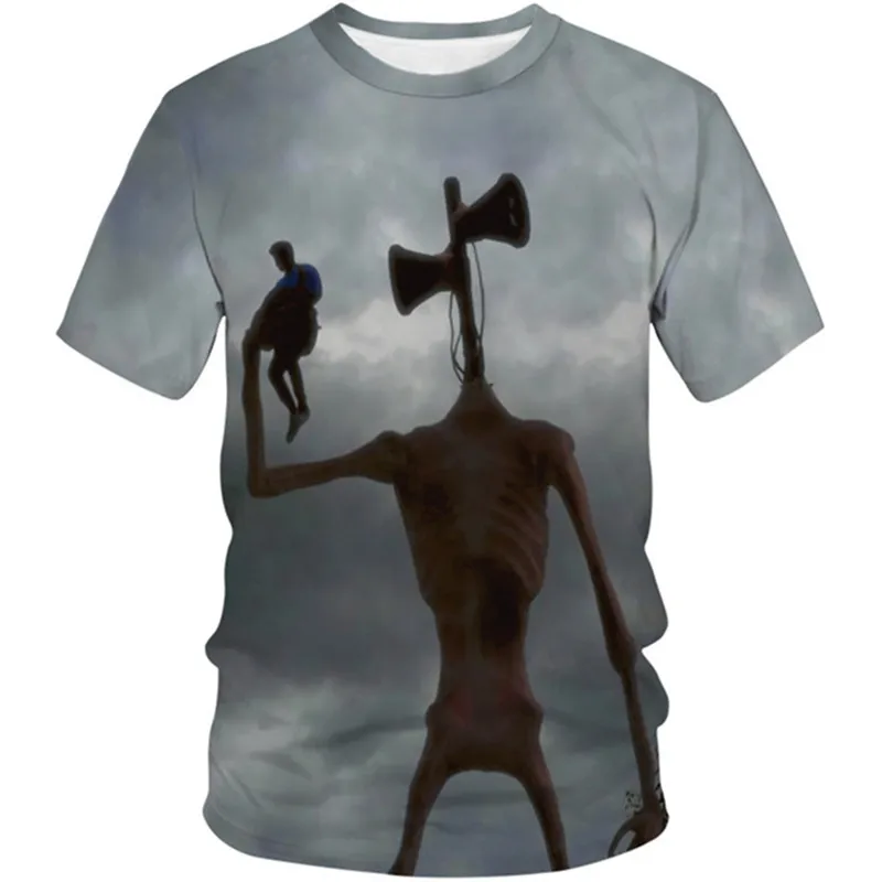 T-Shirt Boys Siren-Head Horror Kids-Game Anime Printing Girls Summer Children SCP Cool
