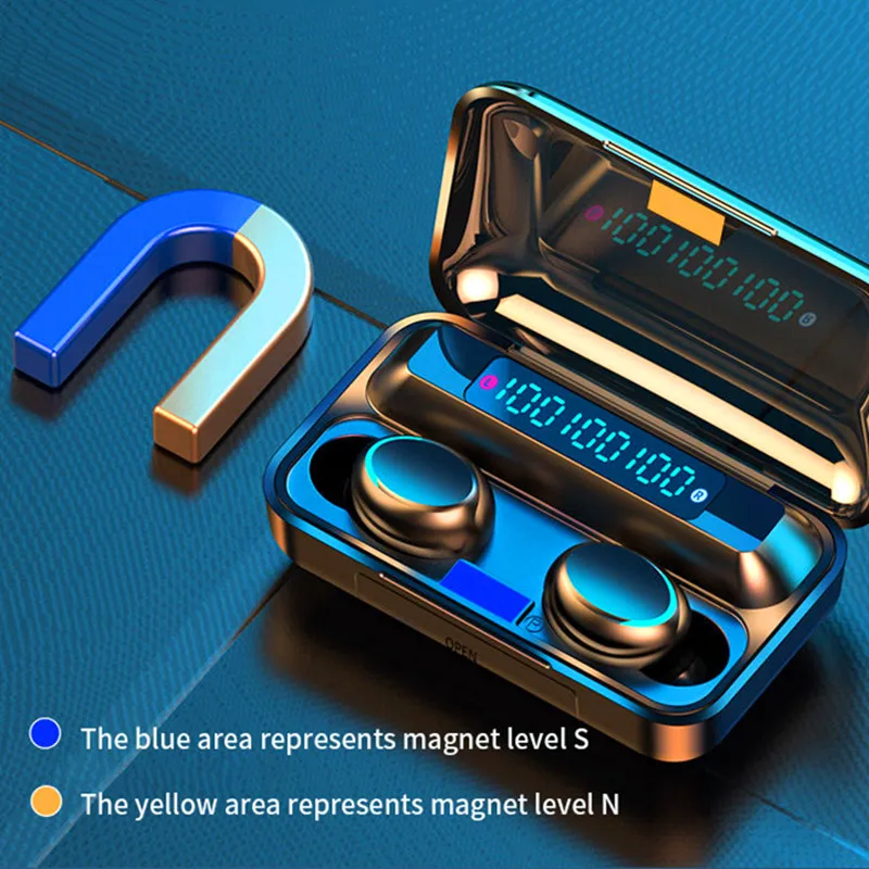 

New TWS Wireless Earphones 5.0 Touch Waterproof Bluetooth Earphone Sport Stereo Headphones True Wireless Earbuds with Micrphone