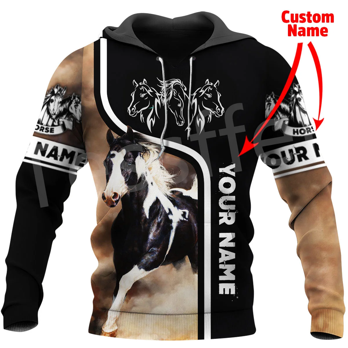 

Tessffel Animal Love Horse Colorful Beautiful Pullover Tracksuit Long Sleeves 3DPrint Men/Women Harajuku Casual Funny Hoodies 12