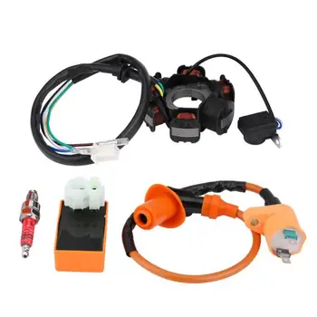 

New Racing Ignition Coil CDI Spark Plug Magneto Stator for GY6 125cc 150cc Moped Scooter