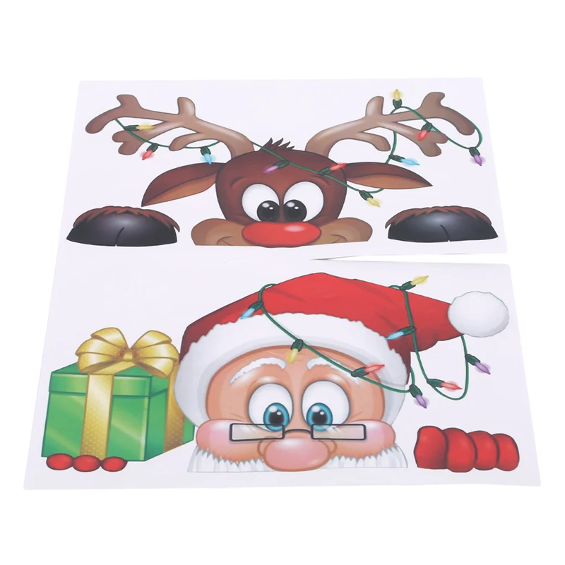 Merry Christmas Wall Stickers Fashion Santa Claus Window Room Decoration PVC Vinyl New Year Home Decor Removable wall stickers,window stickers