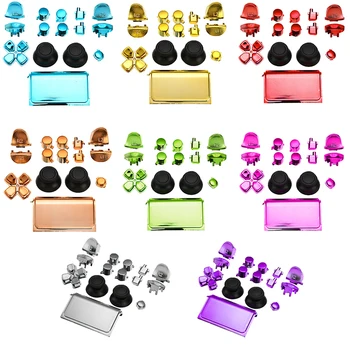 

For Dualshock 4 PS4 Controller 15Pcs Chrome Kit Dpad Trigger Buttons Analog Grips Cover For Playstation 4 Controller Joystick