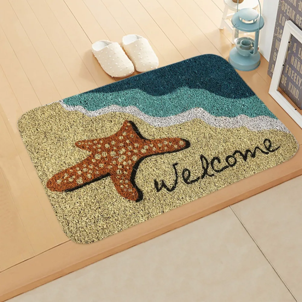 Welcome Home Entrance Floor Rug Non-slip Doormat Carpet Decor Door Letter M B9S6 