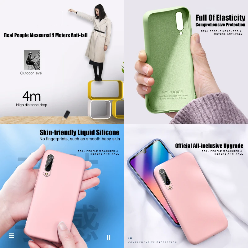 Жидкий силиконовый чехол для Xiaomi mi 8 9 Se CC9 CC9e чехол ультра тонкий противоударный мягкий чехол для Xiaomi mi 5X6X6 8 Lite mi x 2 2s 3