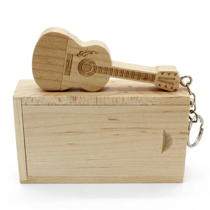 JASTER Гитарный usb флэш-накопитель 4 ГБ 8 ГБ 16 ГБ 32 ГБ 64 ГБ usb 2,0 флэш-накопитель с памятью, деревянная коробка, печать логотипов под заказ - Цвет: A