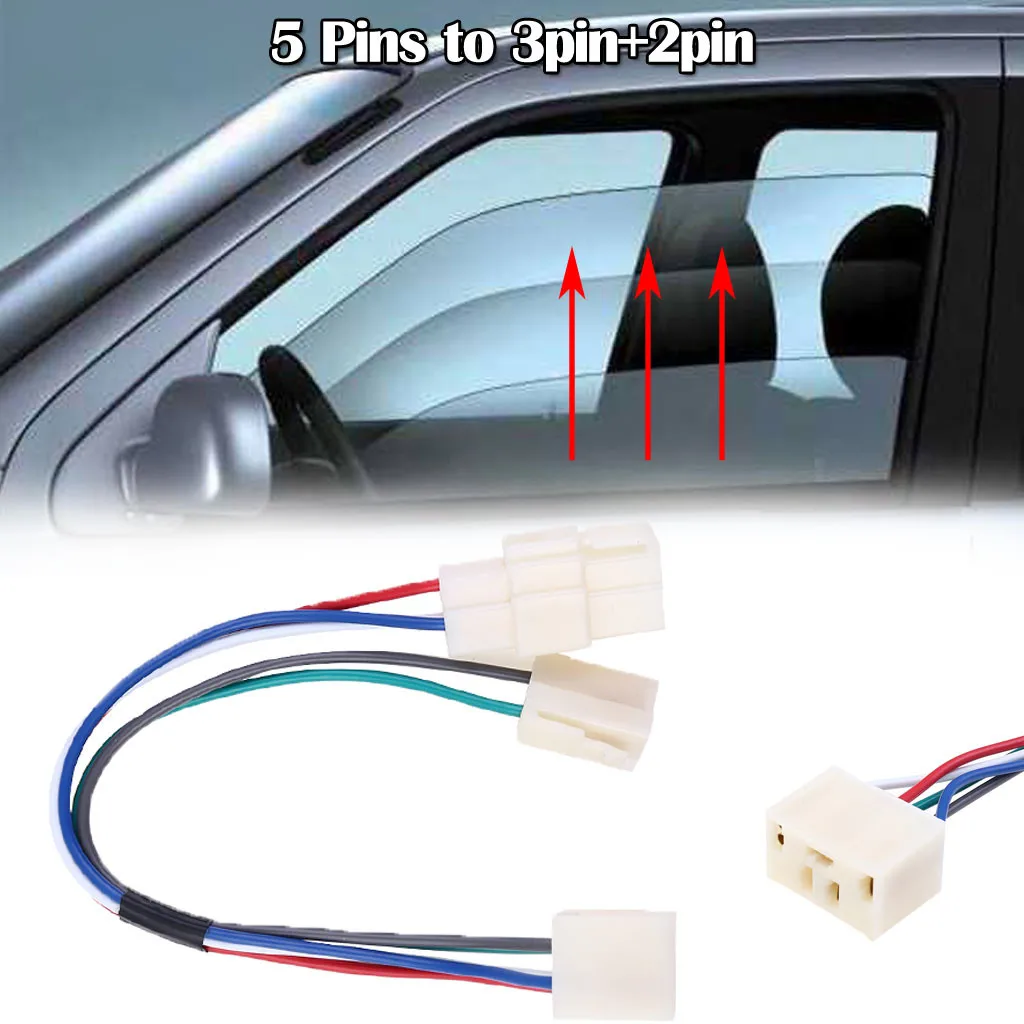 Автомобильный адаптер для оконный выключатель Plug 12-24v 5Pin Автомобильный/автобус/грузовик провод автомобильный оконный переключатель кабель DC 12 V/24 V 3pin+ 2pin
