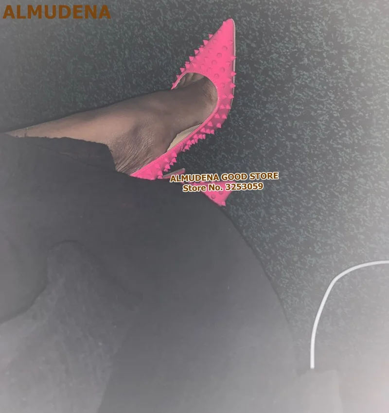 1907S1018 玫红漆皮全柳钉好评晒图 (2)