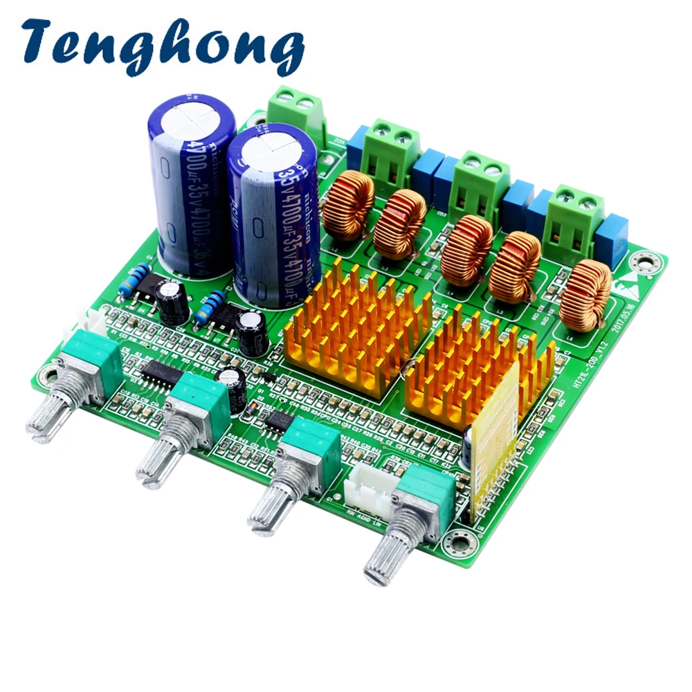 

Tenghong TPA3116D2 Subwoofer Amplifier Board 3 Channels High Power Bluetooth 4.2 Class D HIFI Audio Amplifier Board 2*50W+100W