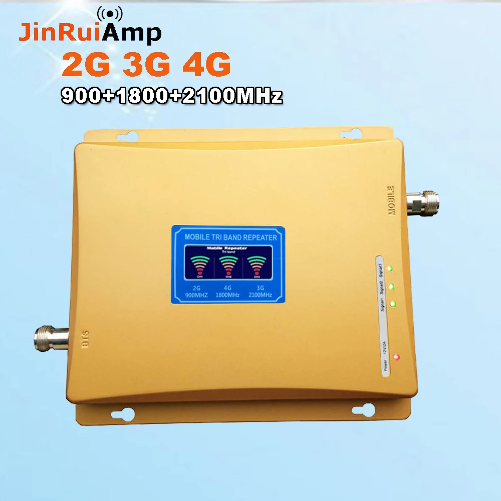 Mobile repeater GSM 900MHz LTE 1800MHz UMTS 2100MHz 2G 3G 4G Tri Band ...