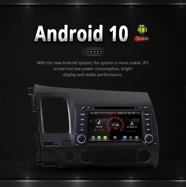 LJDA 2 Din Android 10,0 Автомагнитола для HONDA Civic 2007-2011 wifi Автомобильный мультимедийный плеер стерео gps Навигация DVD ips Авто Аудио
