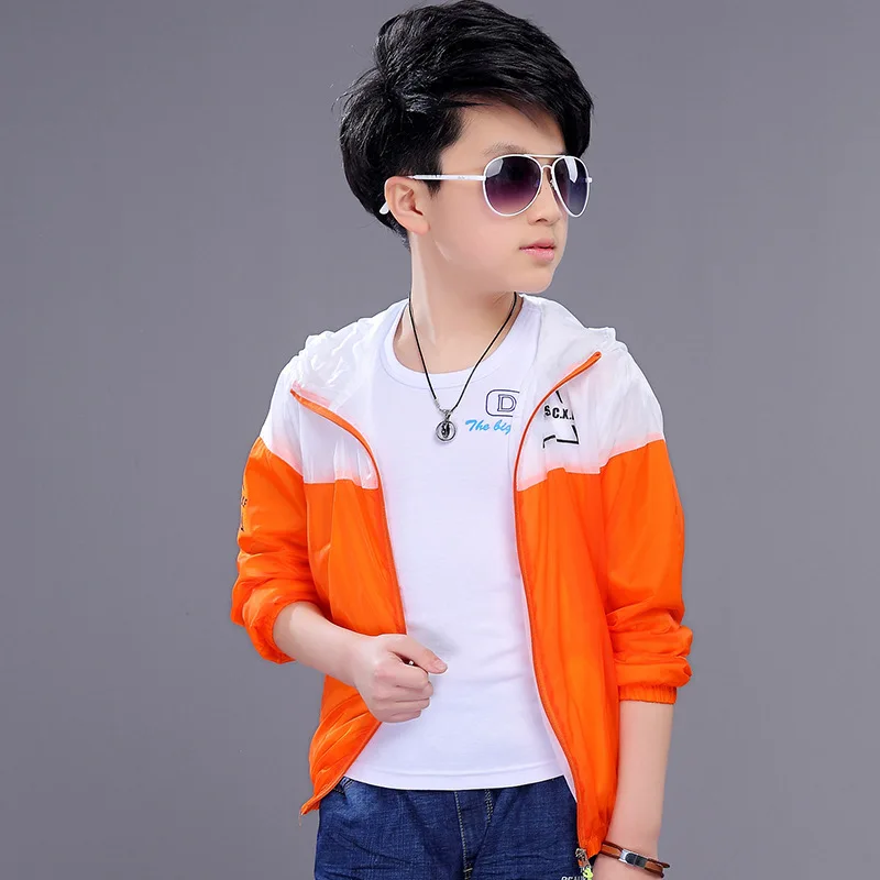 Солнцезащитная Одежда для мальчиков Новинка года, стильная модная детская воздухопроницаемая рубашка Пляжная одежда с защитой от УФ-лучей для больших мальчиков возрастом от 3 до 18 лет