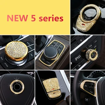 

Czech diamond stainless steel multimedia button air outlet For BMW new 5 series modified 18 5 series 528530li Car Accessories