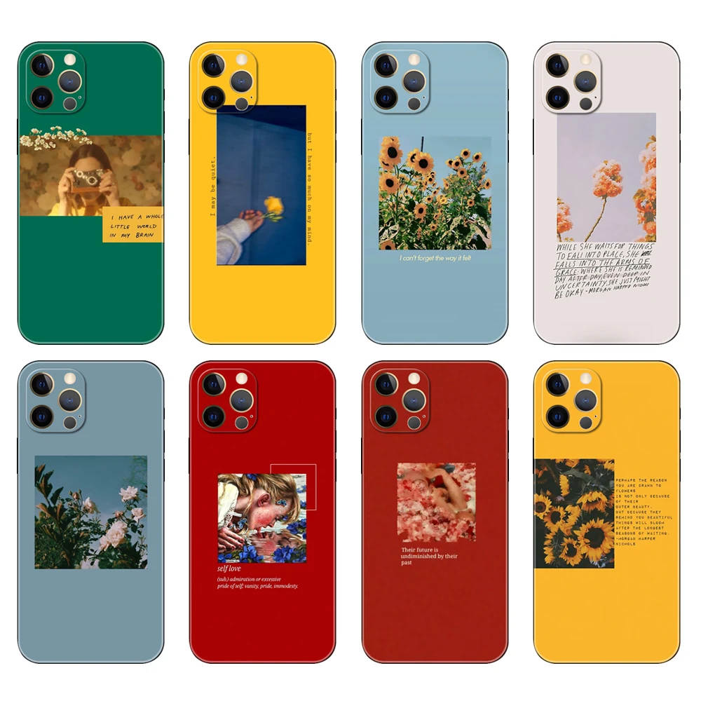 Черный чехол из ТПУ для iphone 5 5s se 2020 6 6s 7 8 plus x 10 XR XS 11 12 mini pro MAX задняя крышка с