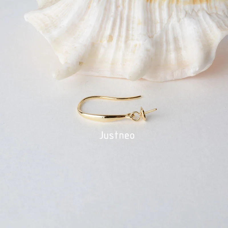 18k黄金耳钩带珠盘 (3)