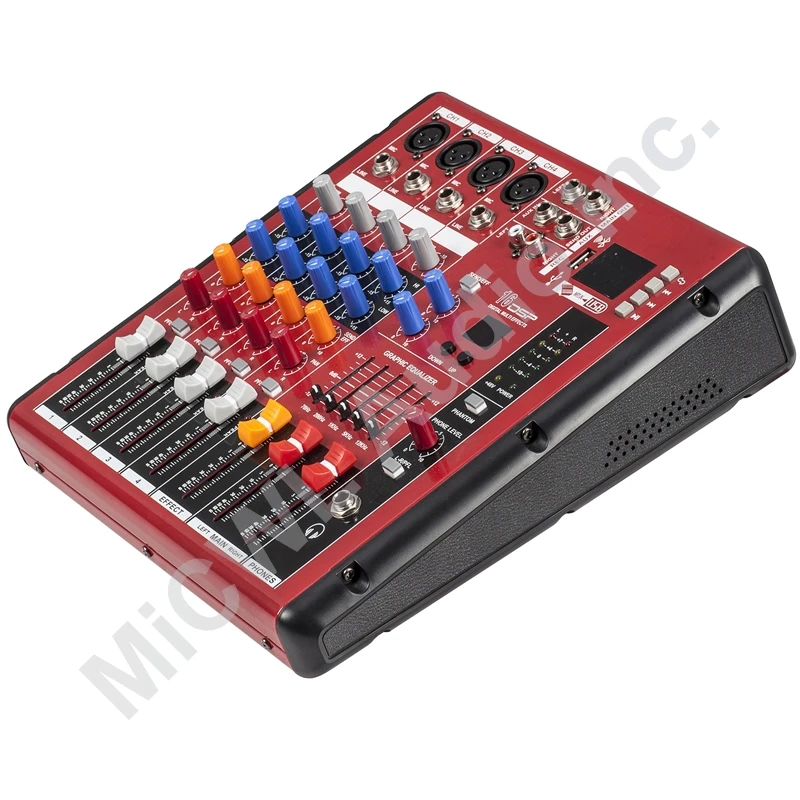 Red color EFX4 4 Channel Bluetooth Mixer Sound