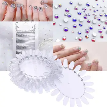

40pcs Portable Nail Color Show Card Multi-Style Durable Professional Nail Art Tools Nail Polish Card Nail Manicure Display Stand