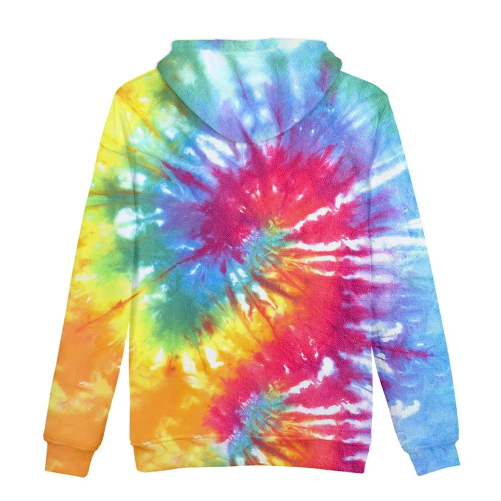 Осенняя удобная толстовка с 3D принтом tie-dye, Мужская/Женская Повседневная Синяя толстовка с 3D принтом tie-dye, зимняя уличная одежда