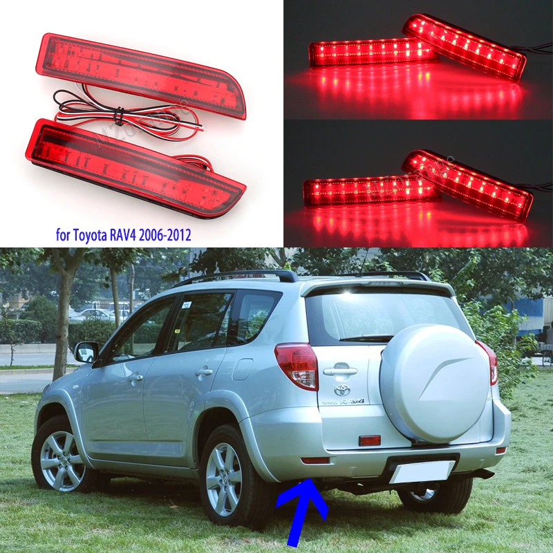 Для Toyota RAV4 задний светильник led 2006-2012 PREVIA Alphard 2010-2012 задний бампер светильник s 2 шт. задний светильник s задние фонари тормоза светильник