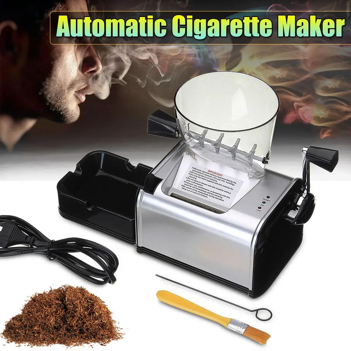 

220V Electric Automatic Rolling Machine Roller Maker Inject Tube Tools Kit Inject 8mm Tube Portable Smoking Tool High Quality