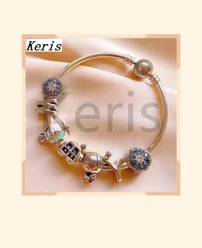

High Quality 1:1 100% Silver Alphabet Fairy Tale Floral DIY String Bracelet Free Of Charge