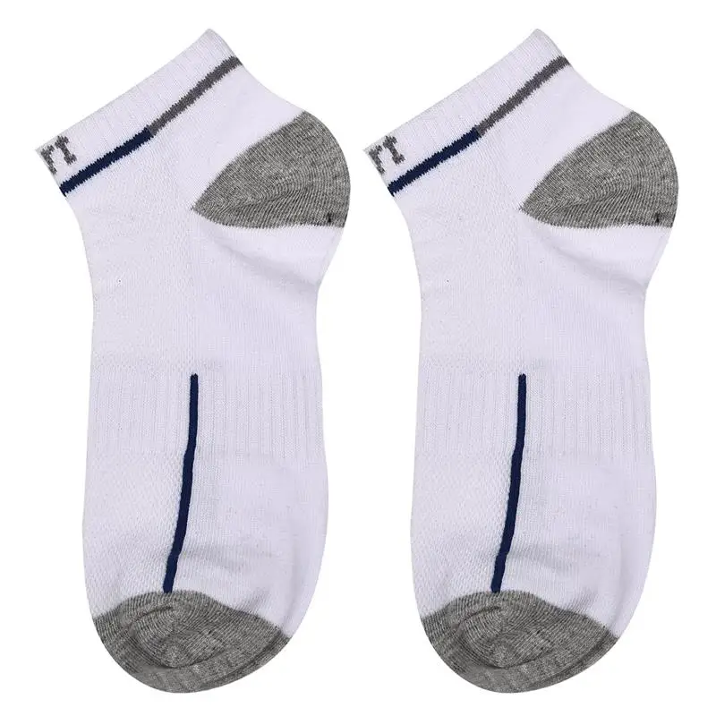 Мужские носки до лодыжки, сшитые цветные хлопковые носки, дышащие впитывающие Пот Спортивные носки Meias для мужчин, европейские размеры 35-45 - Цвет: 05