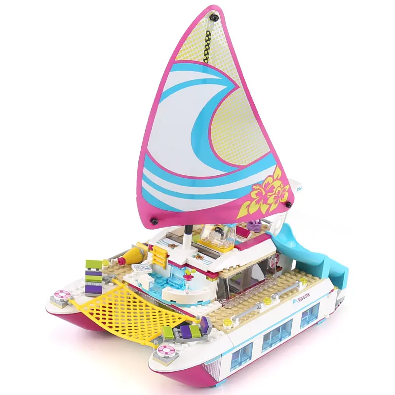 

DHL 01038 Girls Friends Toys The 41317 Sunshine Catamaran Set Building Blocks Bricks New Assembly Kits Toys Kids Christmas Gifts