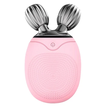 

Electric Silicone Facial Cleansing Brush Sonic Vibration Massager Usb Rechargeable Face Cleanser Face-Lift Roller Beauty Tool