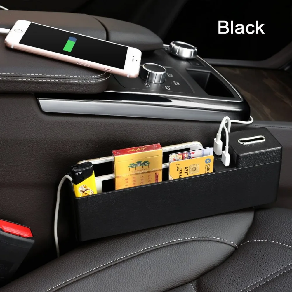 Car Seat Crevice Storage Box Cup Drink Organizer Auto Gap Pocket Stowing Tidying For Phone Pad Card Coin Case Accessories