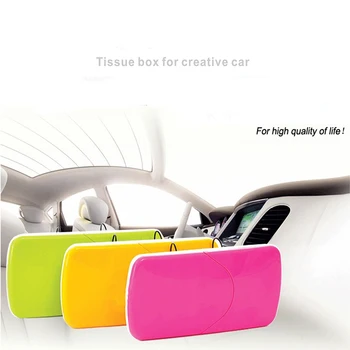 

Colourful Car Armrest Box Sun Visor Napkin Tissue Box For Hyundai I30 IX35 IX25 Suzuki Lifan X60 Renault Mitsubishi Jeep Acura