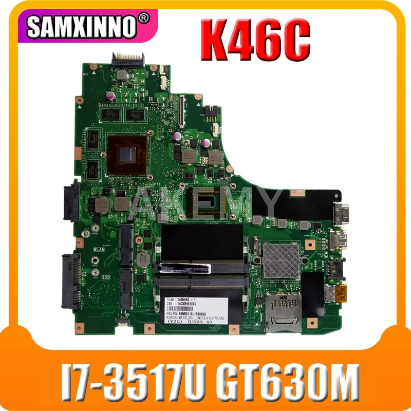 K46CB материнская плата I7-3517U REV2.0 GT630M 2 ГБ для Asus A46CB K46CM ноутбука Тест ОК | Компьютеры