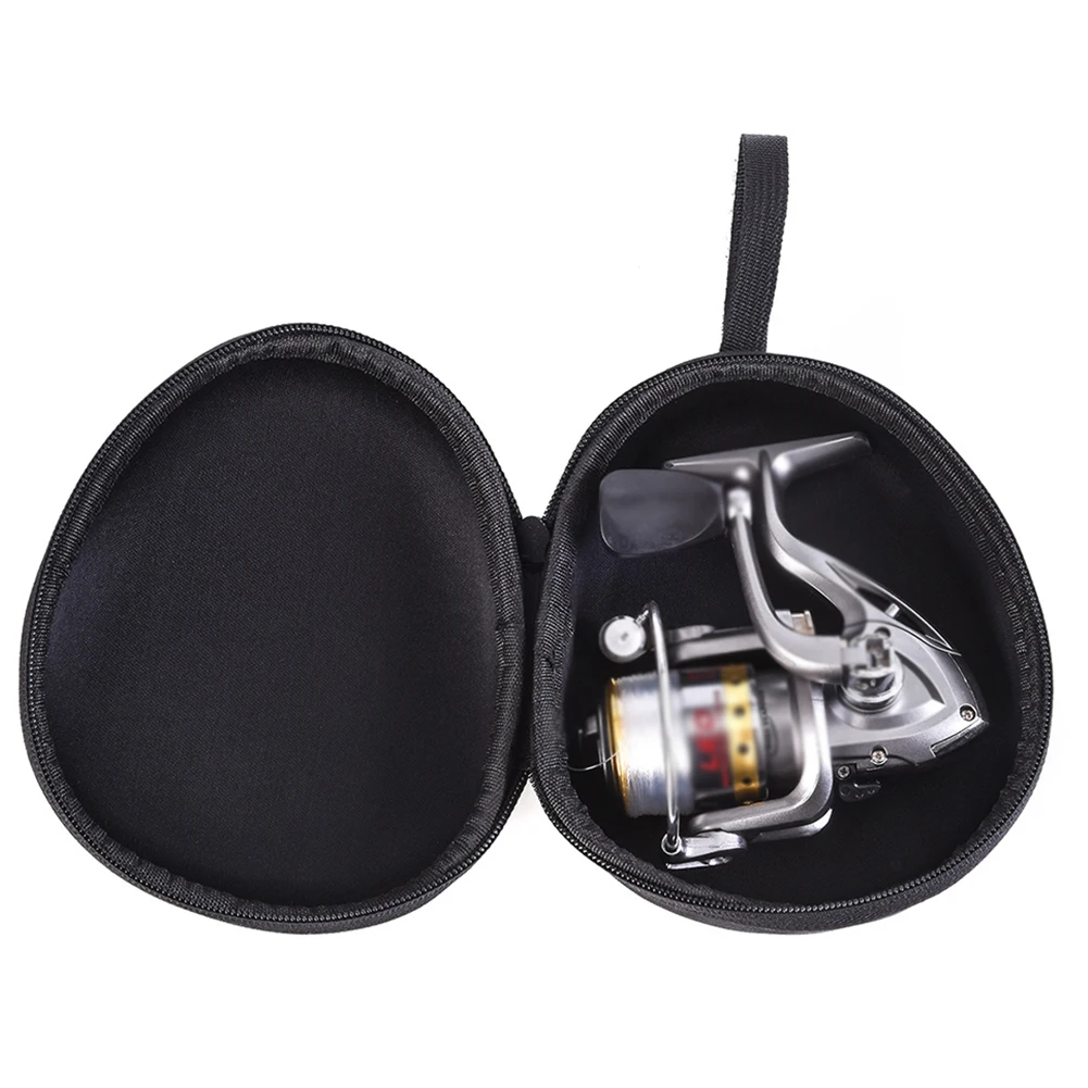 Scratch Resistant Drop Shape Raft EVA Case Baitcasting Outdoor Sports Fishing Bag Zipper Drum Reel Storage Protective Pouch