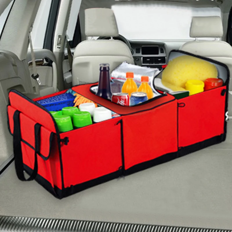 Car Trunk Organizer Storage Box Collapsible Non-Slip Auto Cargo Storage Container Toys Food Storage Bag Car Stowing Tidying