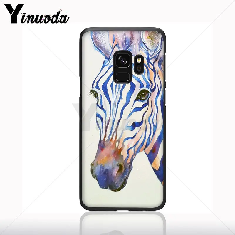 Sapi Alpaka Zebra Jerapah Lembut Silikon Hitam Cell Phone Case untuk Samsung Galaxy S10plus S9 S8plus S10e A50 A70 A10 Ponsel