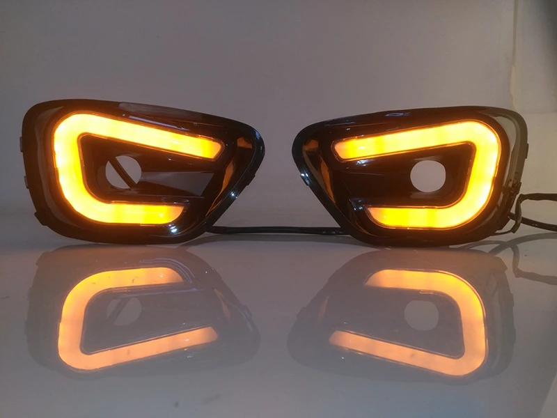 2 шт., автомобильные аксессуары светодиодный DRL Дневной светильник с поворотник противотуманных фар для компас 2011 2012 2013