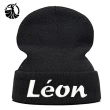 Beanie шляпа Skullie шапка, вязаная шапка-носок зимняя Осенняя вязаная вышивка в стиле панк Для мужчин Для женщин подростков уличных танцев по индивидуальному заказу Qutoe-Leon