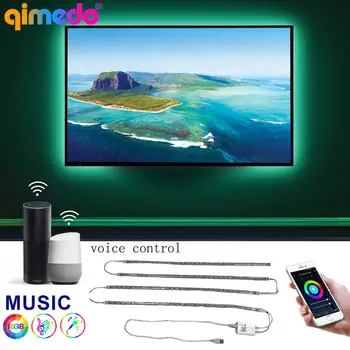 

Colorful RGB TV Backlight LED USB Power TV RGB 5050 APP Control Bias led strip light 4X50CM For 32-65Inch TV Mirror PC