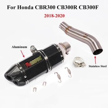 

Motorcycle Exhaust System Escape Muffler Buffle Pipe Connecting Middle Link Tube For Honda CBR300R CB300R CB300F 2018 2019 2020