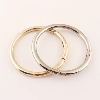 Günstig 2 Stücke Metall Frühling Tor O Ring Öffnende Schlüsselring Leder Tasche Gürtel Schnalle Snap Verschluss Clip Trigger Gepäck Leder Handwerk DIY
