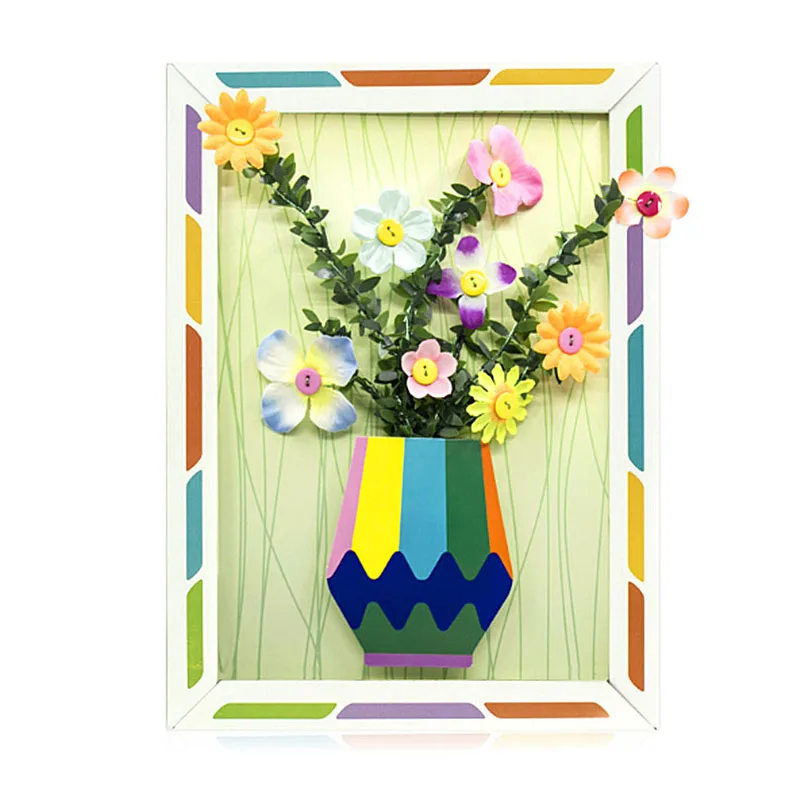 Rattan bouquet DIY ручной работы Цветочная композиция искусственный цветок кнопка букет детей творческие развивающие игрушки ручная работа игрушки - Цвет: Rattan bouquet