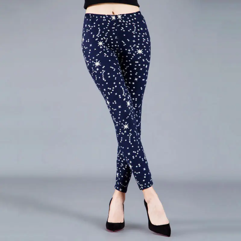 

YSDNCHI Sporting Legins Work Out Feather Print Leggings Women High Waist Sexy Pants Elastic Plus Size Trousers Fitness Legging