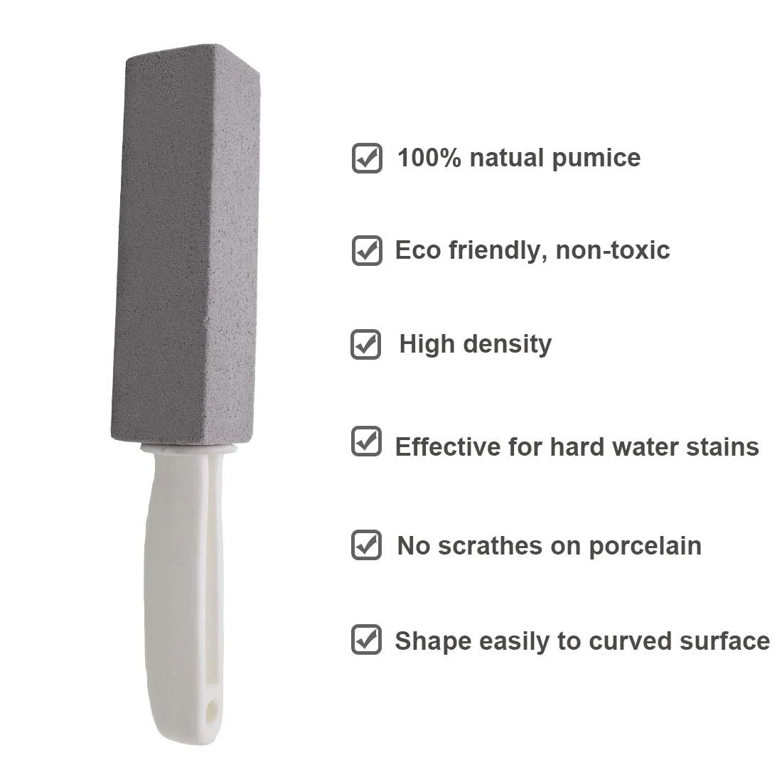 Toilet Bowl Pumice Cleaning Stone with Handle for Toilet Cleaning Hard Water Ring Remover 6 Pack