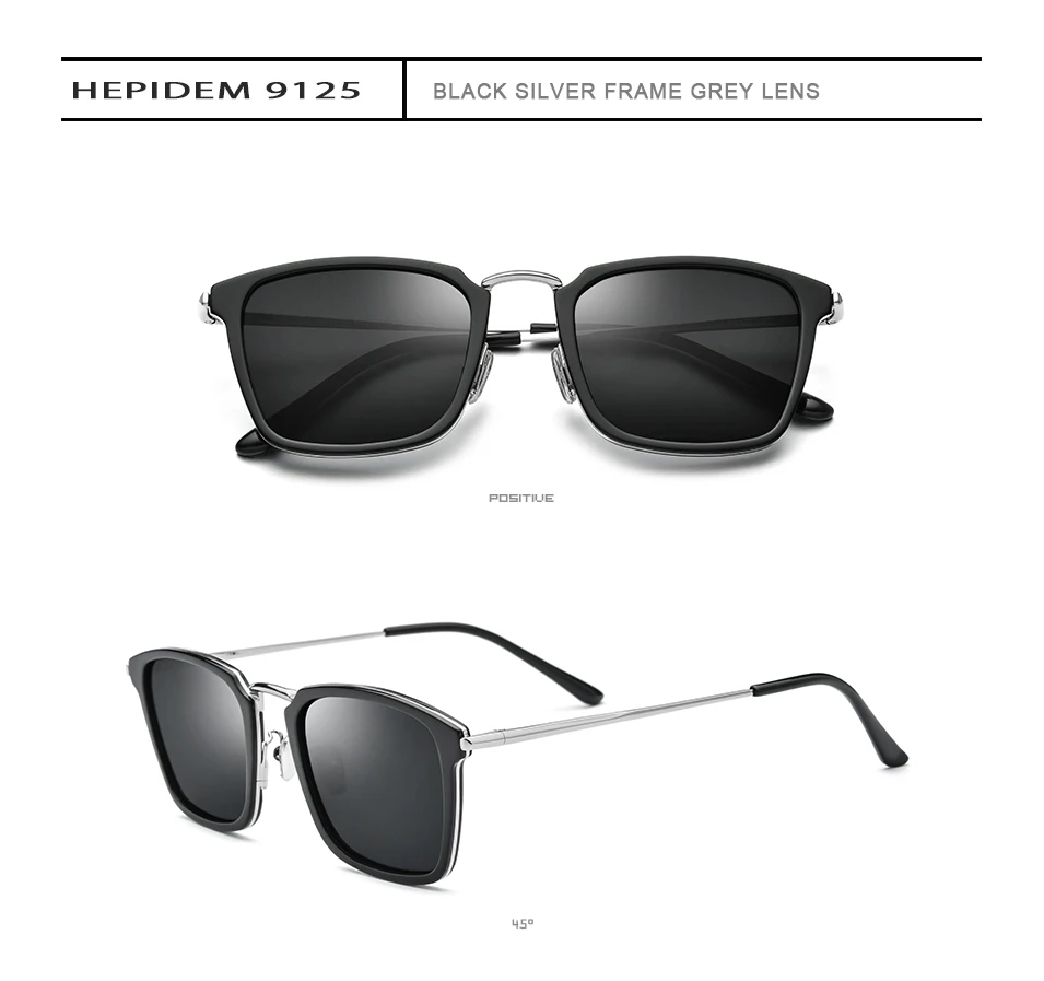 Поляризованные солнцезащитные очки из ацетата высокой плотности для мужчин, новинка, модные женские брендовые дизайнерские солнцезащитные очки, квадратные солнцезащитные очки для мужчин 9125