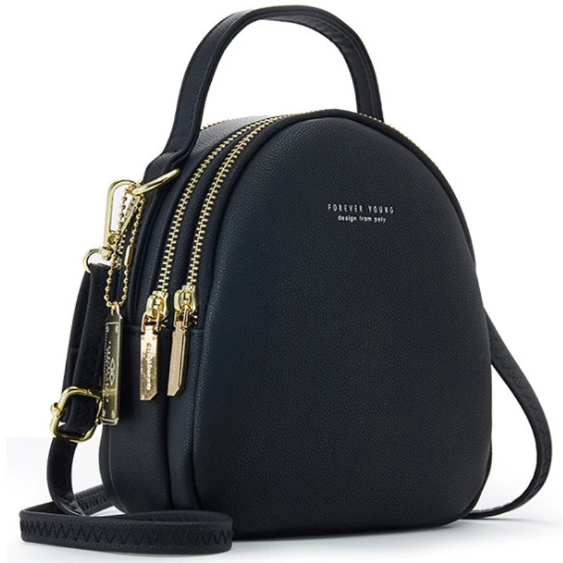 

Women Mini Backpack PU Leather Soft Touch Small Backpack Multi-Function Female Ladies Shoulder Bag