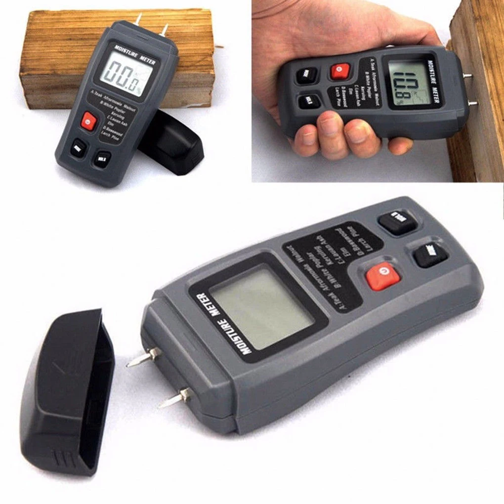 

New Two Probe Digital Wood Moisture Meter Dual Pin 0-99.9% Wood Humidity Tester Detector Hygrometer LCD Display