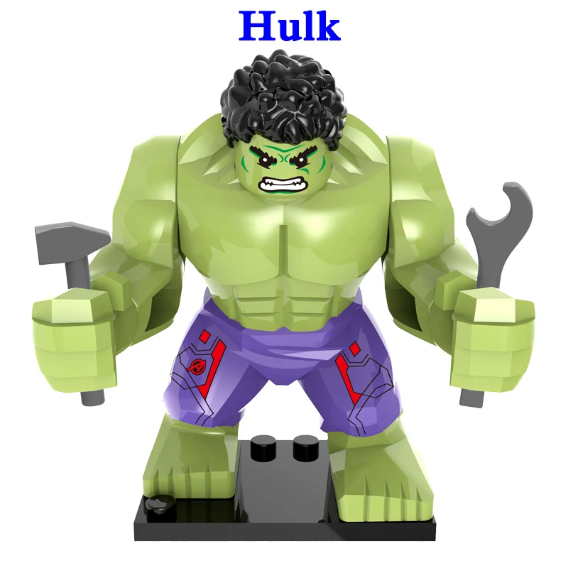 Hulk 1 шт. фигурка супергероя Мститель конец игры капитан Марвел муравьица ОСА Скарлет ведьма строительные блоки игрушки-Халк для детей - Цвет: Hulk