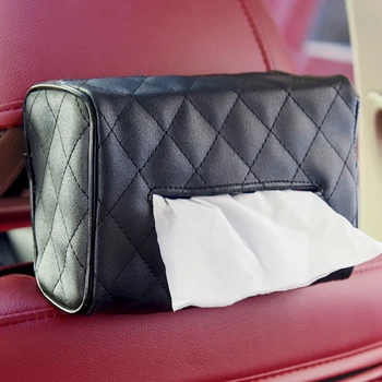 

PU Leather Tissue Box Napkin Holder Auto Paper Cover Case Organizer Towel Holder Kleenex Boxes for Bathroom Car Room Car-styling