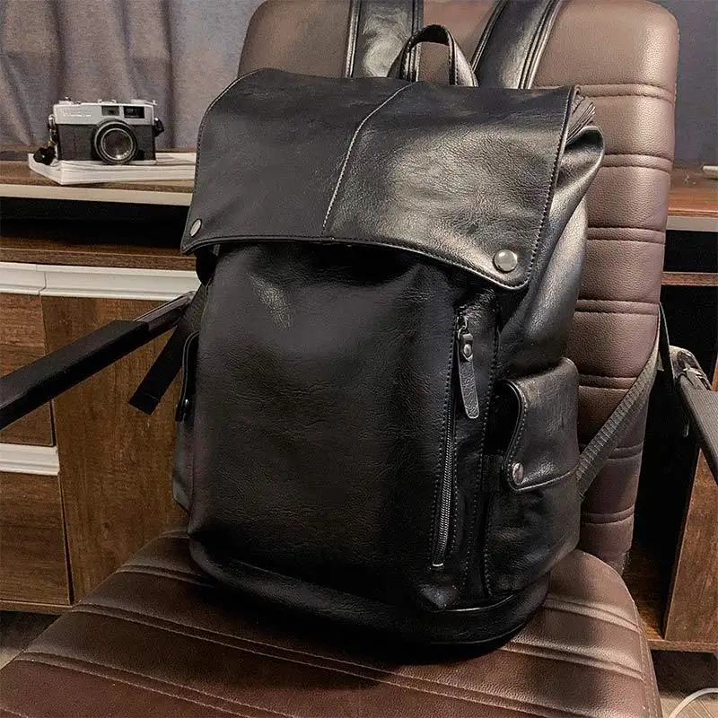 

Backpack Men's double shoulder bag Fashion trend large capacity Leisure and Light Travel bag Young College students' schoolbag